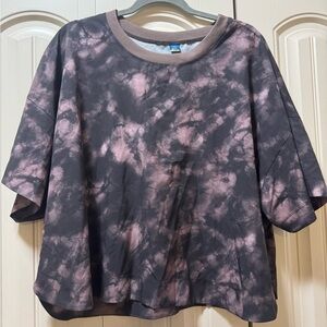 Women's Crop Athletic Top - Pink and Black